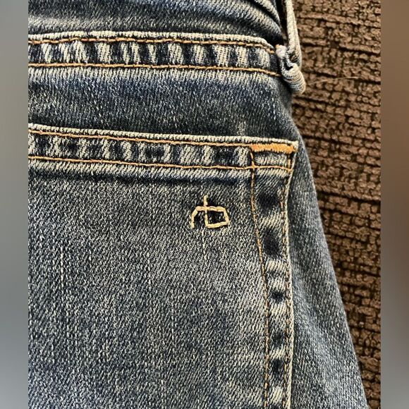 Rag & Bone Dre Camo Low Waist Skinny Jeans Raw Hem Size 25 - Picture 6 of 7